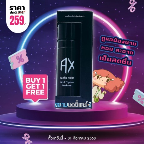โปรโมชั่น [1 แถม 1] Allxome Deodorant Spray บรรจุ 25 ml (Exp. 12/25)