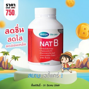 โปรโมชั่น Mega We Care Nat B บรรจุ 100 แคปซูล