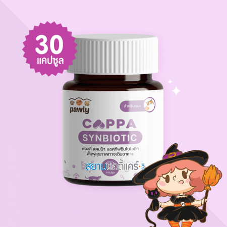 Pawly Cappa Synbiotic สำหรับแมว บรรจุ 30 แคปซูล