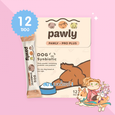 Pawly Pro Plus Dog Synbiotic บรรจุ 12 ซอง