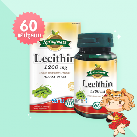 Springmate Lecithin 1200 mg บรรจุ 60 แคปซูลนิ่ม