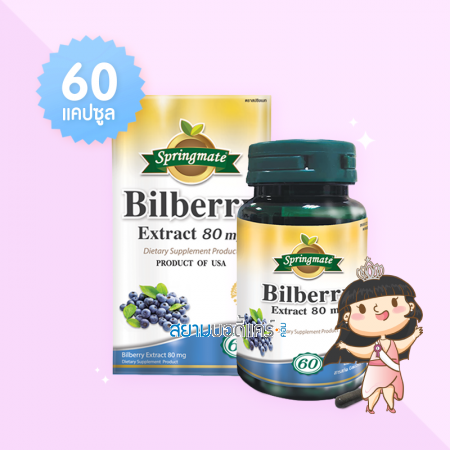 Springmate Bilberry Extract 80 mg บรรจุ 60 แคปซูล