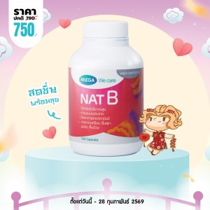 โปรโมชั่น Mega We Care Nat B บรรจุ 100 แคปซูล