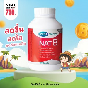 โปรโมชั่น Mega We Care Nat B บรรจุ 100 แคปซูล