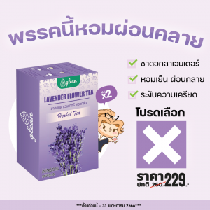 โปรโมชั่น Glean Lavender Flower Tea (2 กล่อง) 20 ซอง