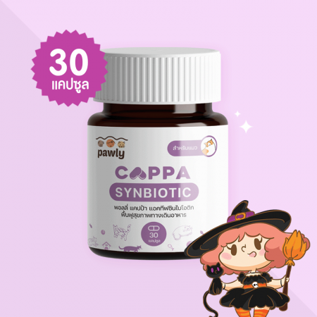 Pawly Cappa Synbiotic สำหรับแมว บรรจุ 30 แคปซูล