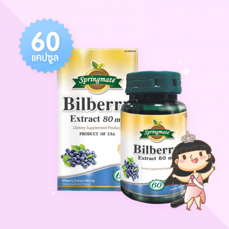 Springmate Bilberry Extract 80 mg บรรจุ 60 แคปซูล